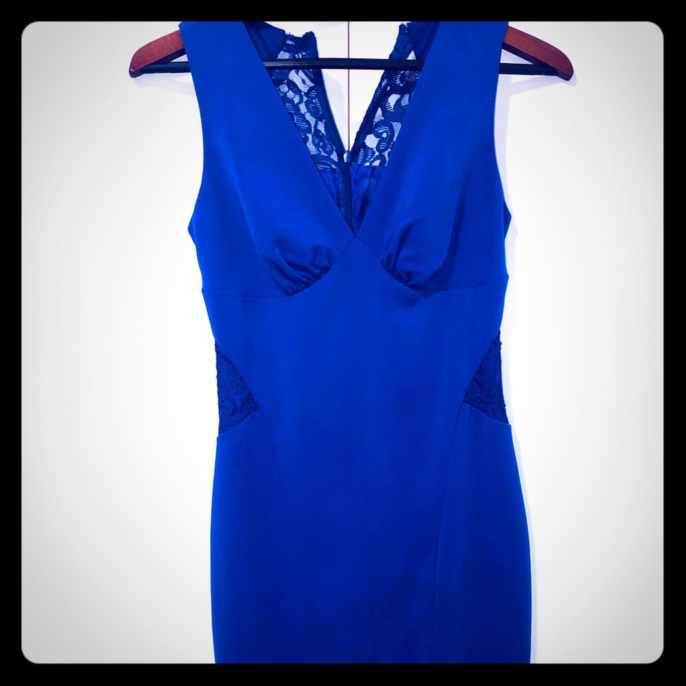 Blue lace dress